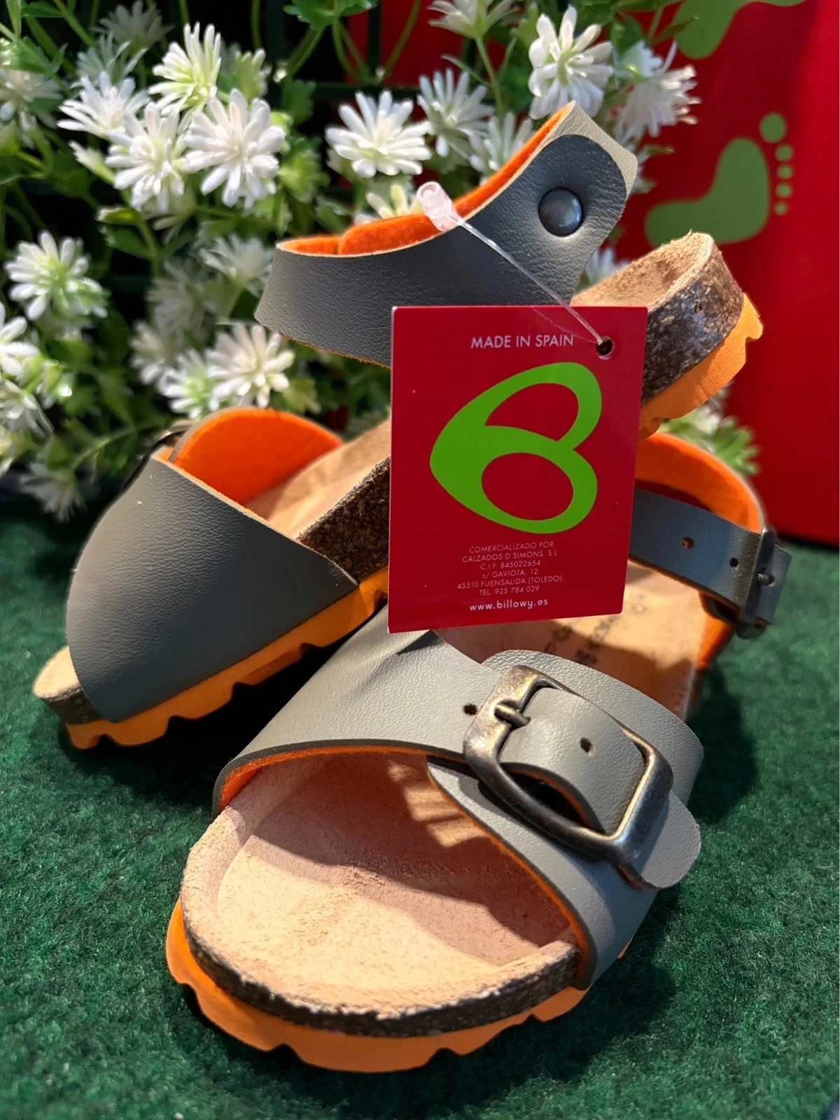🧡👣 Sandalias billowy para niño gris y naranja – talla 23 👣🧡 – photo 5